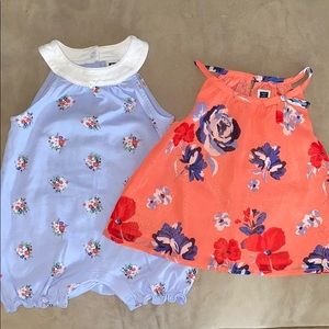 Janie and jack floral romper and tank